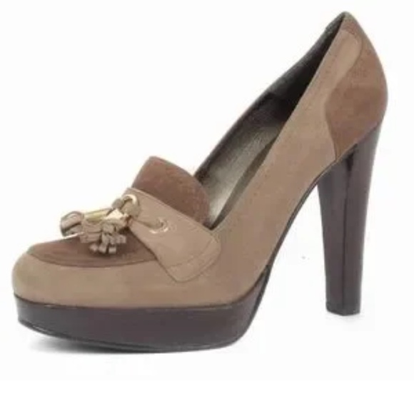 Stuart Weitzman Suede Tassup Moc Oxford Tassel Platform Heels, Women’s Size 7.5 - Picture 13 of 13